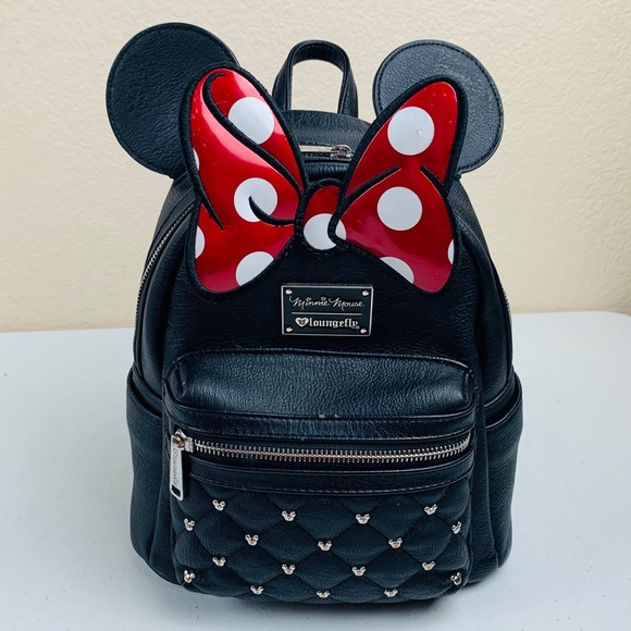 Loungefly Handbags - Minnie Mouse Loungefly Faux Leather Mini Packpack